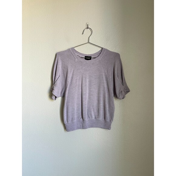 Monrow Puff Sleeve Sweatshirt in Lavender Size XS - Picture 1 of 5